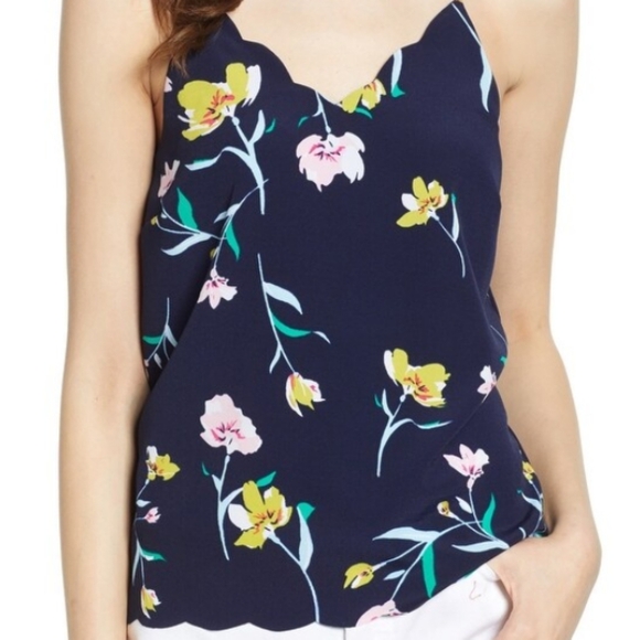 Banana Republic lined Floral Cami /red/ cayenne - Picture 2 of 8